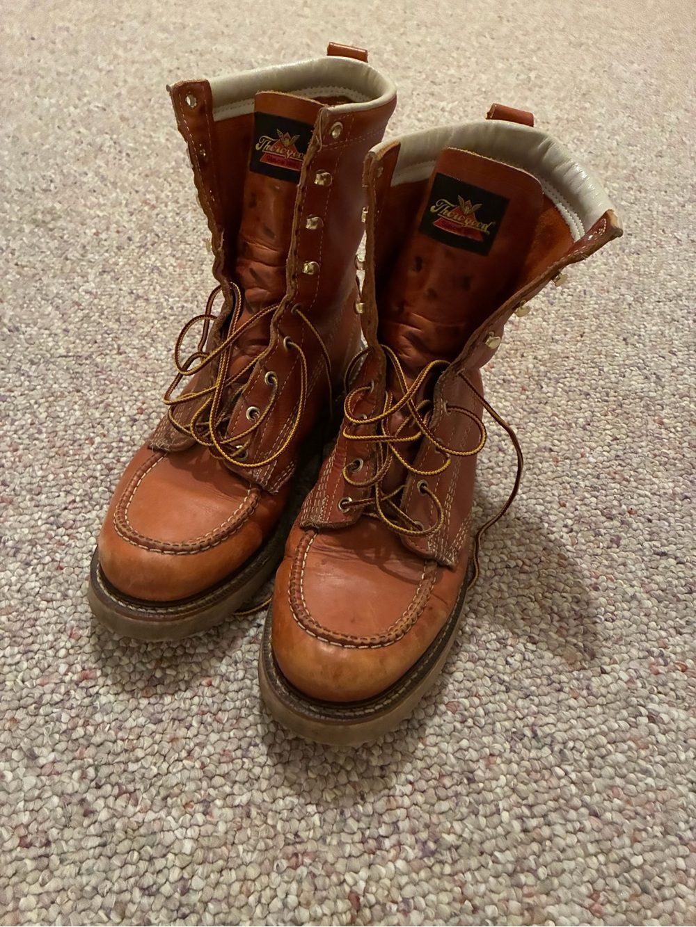 Thorogood Men's Brown Leather Moc Toe 8” Work Boots